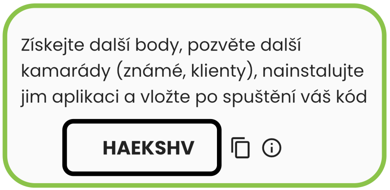 Opište si svůj kód - pro identifikaci vaší pomoci